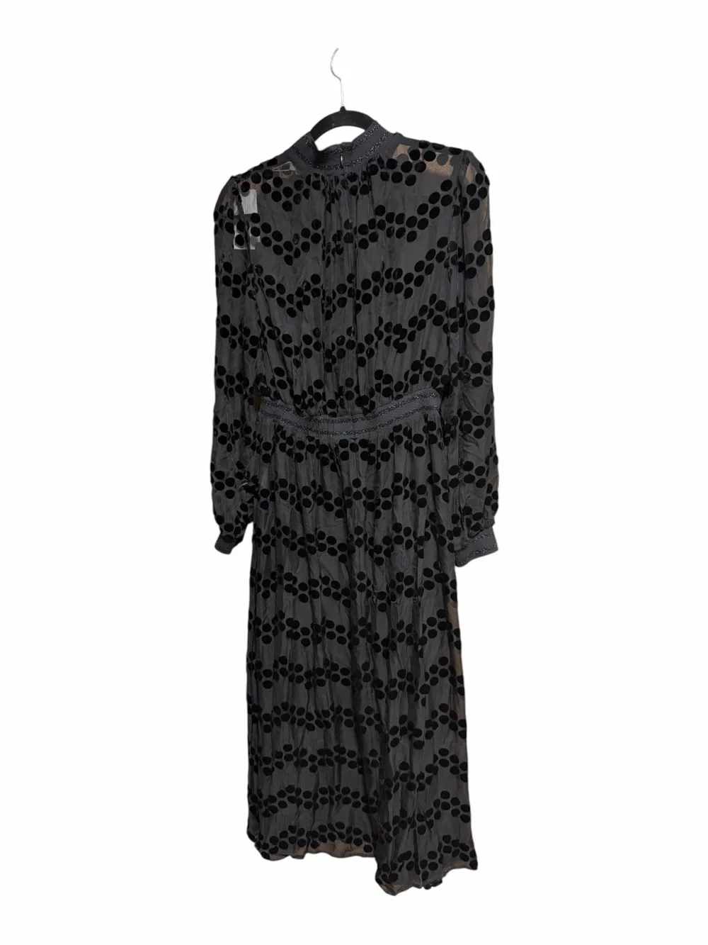 NWT Tory Burch Black Velvet Devore‎ Midi Dress SZ 4 Cocktail Part Wedding Guest